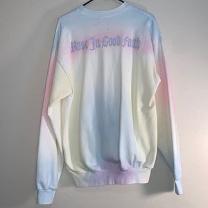 LIL PEEP ROSE IN GOOD FAITH SIZE MEDIUM MULTI COLORED TIE DYE SWEATSHIRT